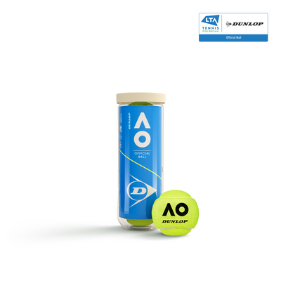 Dunlop Australian Open Tennis Balls (3 Ball Can)