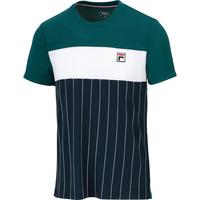 Fila Mens Mauri Short Sleeved T-Shirt - Green/Fila Navy