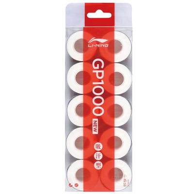 Li-Ning GP1000 Overgrip (10 Pack) - White