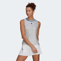 Adidas Womens Tennis Primeblue Printed Tank Top - White