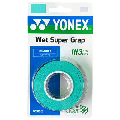 Yonex AC102EX Wet Super Grap Grips (Pack of 3) - Green