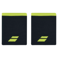 Babolat Logo Jumbo Wristbands - Grey/Yellow