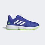 Adidas Mens CourtJam Bounce Tennis Shoes - Sonic Ink/Signal Green