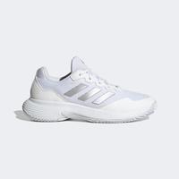 Adidas Womens GameCourt 2.0 Tennis Shoes - Cloud White/Silver Metallic