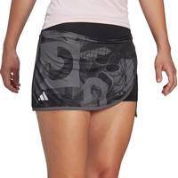 Adidas Womens Graphic Tennis Skirt - Grey Five/Carbon