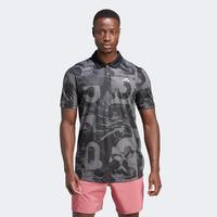 Adidas Mens Club Graphic Polo - Grey Five/Black