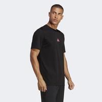 Adidas Mens Spring Court Tee - Black/Lucid Fuchsia