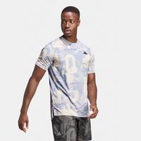 Adidas Mens Spring Club Graphic Tee - Wonder Taupe/Violet Fusion