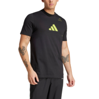 Adidas Mens tennis Cat Tee - Black/Yellow