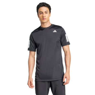 Adidas Mens Club Climacool 3 Stripes Tee - Black