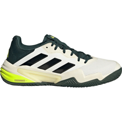 Adidas Mens Barricade 13 Clay Tennis Shoes - White/Green