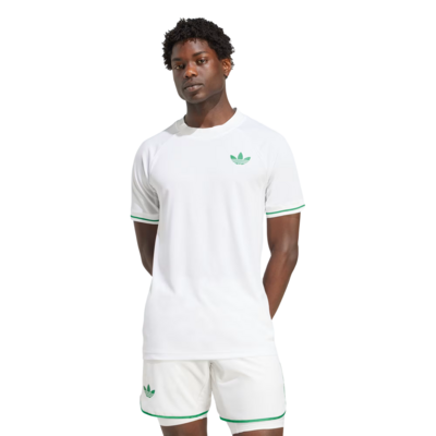 Adidas Mens Freelift Tee Polo Shirt - White/Green