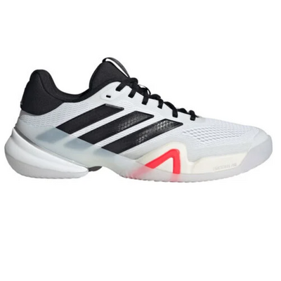 Adidas Mens Barricade 14 Tennis Shoes - Cloud White/Core Black/Lucid Red