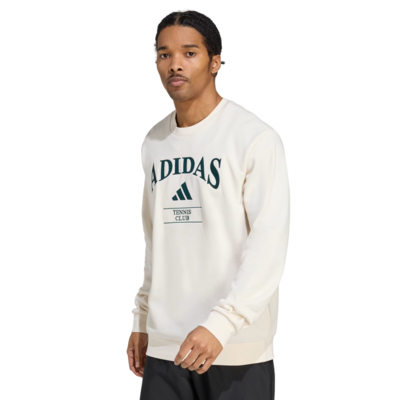 Adidas Men Heritage Graphic Crew Sweatshirt - Chalk White/Aurora Ivy