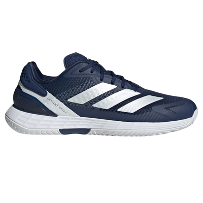 Adidas Mens Defiant Speed 2 Tennis Shoes - Dark Blue / Zero Metallic / Cloud White