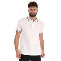 Lotto Mens Polo Classica Top - Bright White/Navy Blue