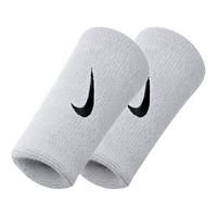 Nike Swoosh Double-Wide Wristbands - White/Black