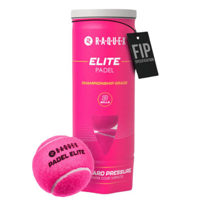 Raquex Elite Pink Padel Balls (3 Ball Can) - Pink