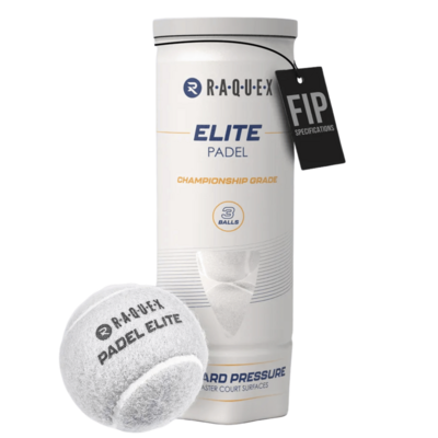 Raquex Elite Pink Padel Balls (3 Ball Can) - White