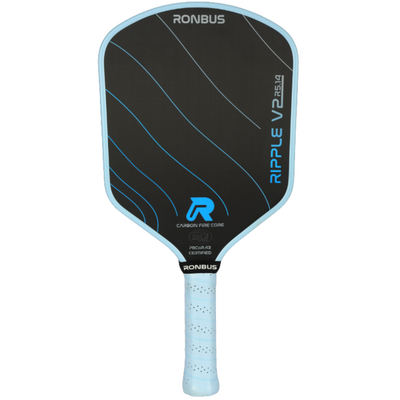 Ronbus Ripple V2 R5 14 mm Pickleball Paddle - Black/Blue