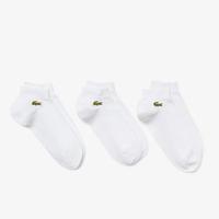 Lacoste Mens Sport Low-Cut Socks (3 Pairs) - White