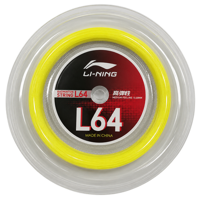 Li-Ning L64 Badminton String 200m Reel - Neon Brilliant Yellow