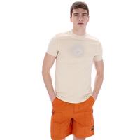 Fila Mens Brig Raw Seam Graphic T-Shirt - Oatmeal