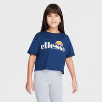 Ellesse Girls Nicky Crop Tee - Navy