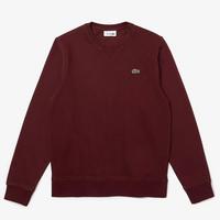 Lacoste Mens Fleece Sweatshirt - Bordeaux