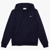 Lacoste Mens Sport Fleece Hoodie - Navy Blue