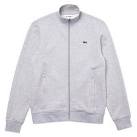 Lacoste Mens Sport Fleece Zippered Sweatshirt - Light Grey