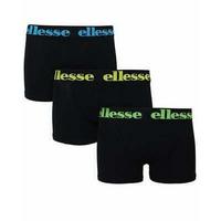 Ellesse Mens Hali Boxer Trunks (3 Pack) - Black