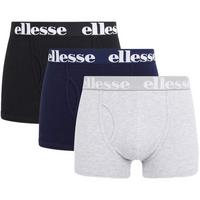 Ellesse Mens Hali Boxer Trunks (3 Pack) - Black/Navy/Grey