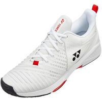 Yonex Mens Sonicage 3 Tennis Shoes - White/Red