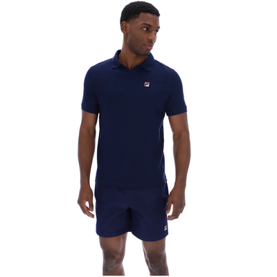 Fila Mens Tristiano Textured Polo- Fila Navy