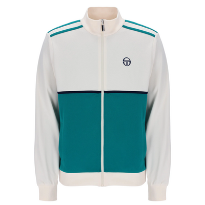 Sergio Tacchini Mens Locchi Track Top - Gardenia/Harbor Blue/Maritime Blue