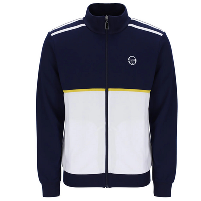Sergio Tacchini Mens Locchi Track Top - Maritime Blue / White / Mango Mint