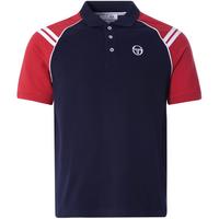 Sergio Tacchini Mens Cortona Polo - Night Sky Navy/Red