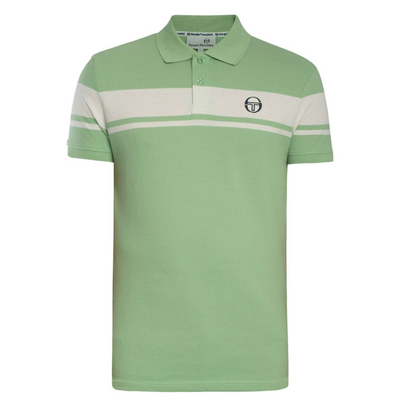 Sergio Tacchini Mens Young Line Polo - Quiet Green/Gardenia