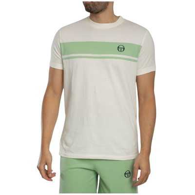 Sergio Tacchini Mens Master Tee - Quiet Green/Gardenia