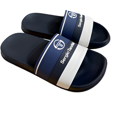 Sergio Tacchini Caspio Pool Sliders - Navy Peony/Navy/White