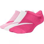 Nike Kids Lightweight Footie Socks (3 Pairs) - Pink/White