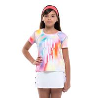 Lucky in Love Girls Techno Star Short Sleeve Tee - Multicolour