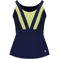 Fila Womens Alley Halter Tank Top - Fila Navy/Limoncellol