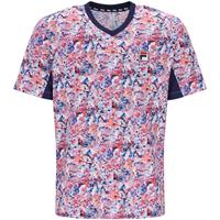 Fila Mens Solar Power Short Sleeved Speed V-Neck Top - Splash Power