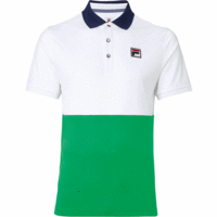 Fila Mens Heritage Colourblock Polo - White/Green