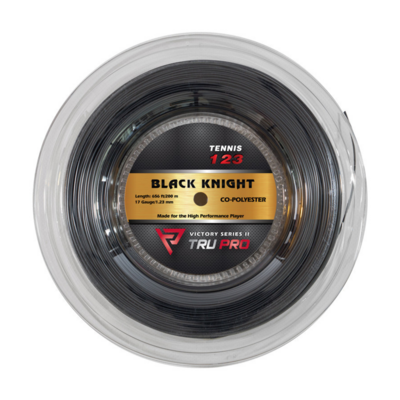 Tru Pro T1 Black Knight 17 1.23 200m Tennis String Reel - Black