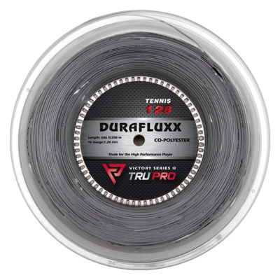 Tru Pro Durafluxx 16 1.28 200m Tennis String Reel - Grey