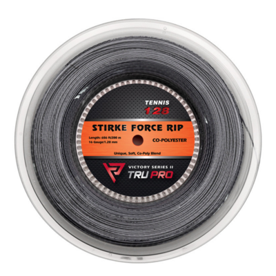 Tru Pro Strike Force Rip 16 1.28 200m Tennis String Reel - Grey