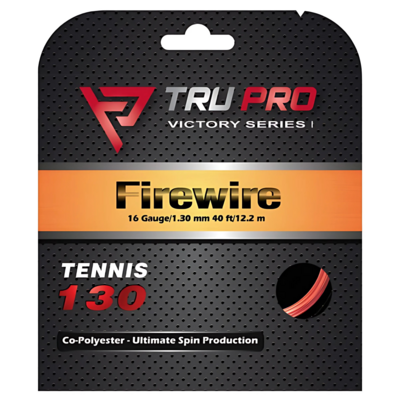 Tru Pro T1 Firewire 16 1.30mm Tennis String Set - Red